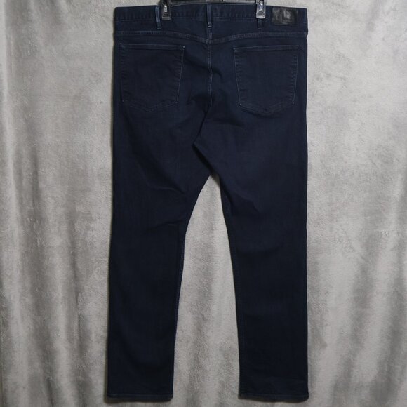 Polo Ralph Lauren Jeans Mens 42Tx36 Dark Blue Stretch Denim Straight Leg Classic - Picture 5 of 14